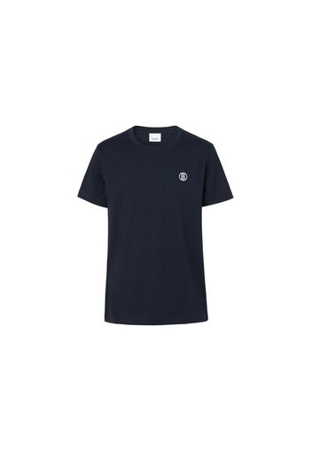 Burberry Monogram Motif Cotton T-shirt Caol Blue/White