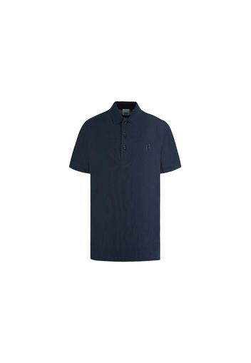 Burberry Letter Graphic Cotton Pique Polo Polo Navy