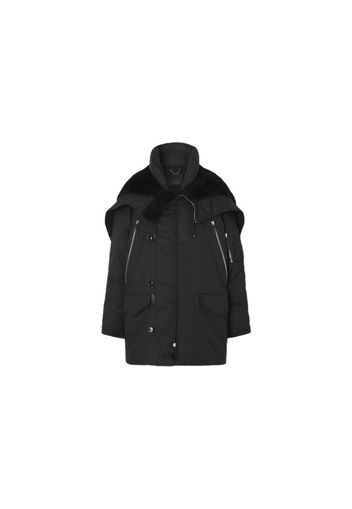 Burberry Cotton Hooded Down Jacket Black