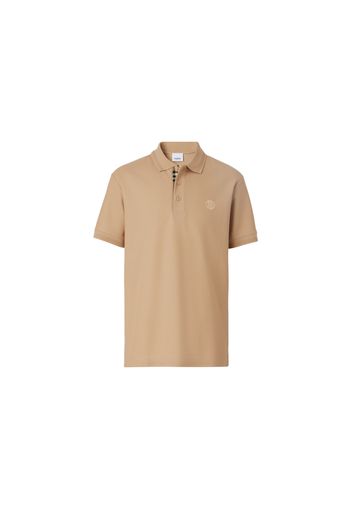 Burberry Monogram Motif Cotton Pique Polo Soft Fawn/Archive Beige