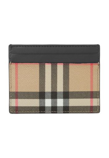 Burberry Vintage Check (5 Slot) Card Case Black/Archive Beige