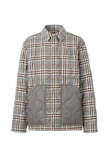 Burberry Flannel Vintage Check Overshirt Grey