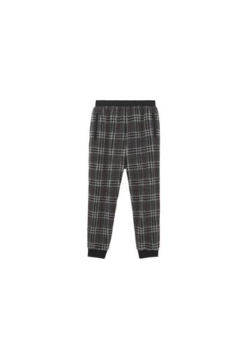 Burberry Dimitri Fleece Check Pants Dark Charcoal