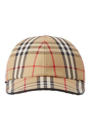 Burberry Check Cotton Baseball Cap Archive Beige