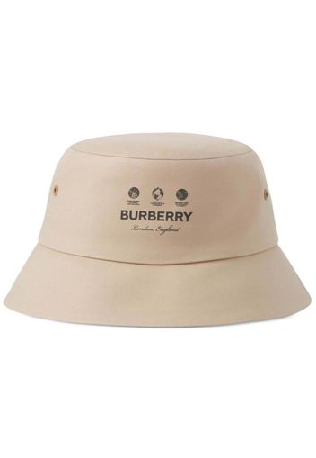 Burberry Logo Print Hat Sand Beige