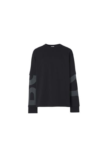 Burberry Mitchell Logo Print Cotton Sweatshirt Sweatshirt Black