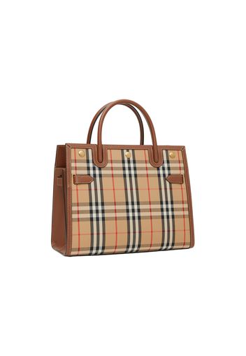 Burberry Vintage Check Two-handle Title Bag Mini Archive Beige