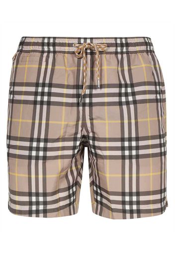 Burberry Checked Swim Shorts Beige/Yellow