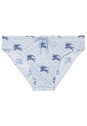 Burberry EKD Monogram Drawcord Swim Briefs Navy