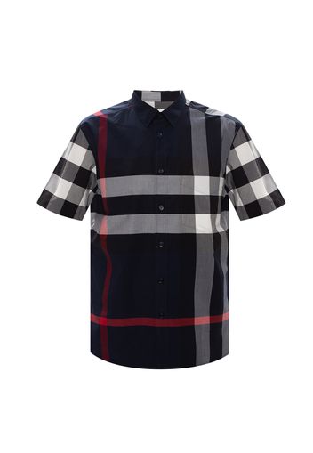 Burberry Checked S/S Shirt Navy