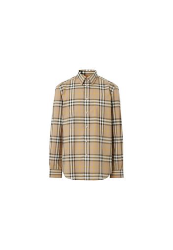 Burberry Check Cotton Shirt Truffle