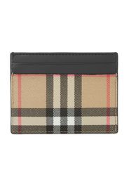 Burberry Vintage Check (5 Slot) Card Case Black/Archive Beige