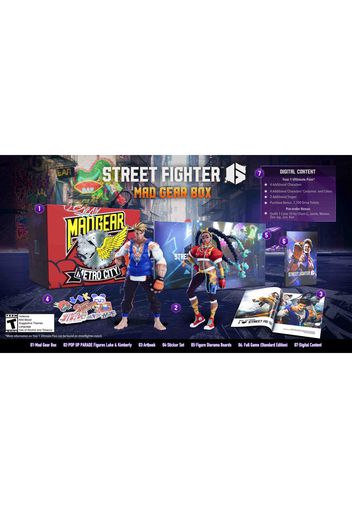 Capcom PS5 Street Fighter Mad Gear Box Collector's Edition Video Game Bundle