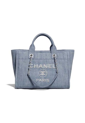 Chanel Small Denim 23S Shopping Bag Light Blue (AS3257)