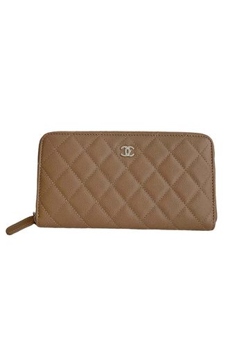 Chanel Classic Long Zipped Wallet Biege (AP0242)