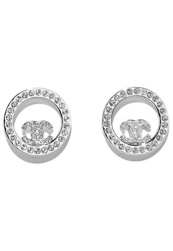 Chanel Classic Earrings Silver/Crystal