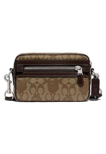 Coach x Bape Academy Crossbody Signature Jacquard With Ape Head Light Antique Nickel/Khaki