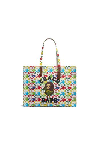 Coach x Bape Tote 47 Signature Canvas With Ape Head Brass/Multi