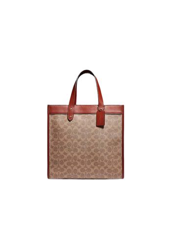 Coach Tote in Signature Canvas with Horse and Carriage Print Field Brass/Tan Truffle Rust