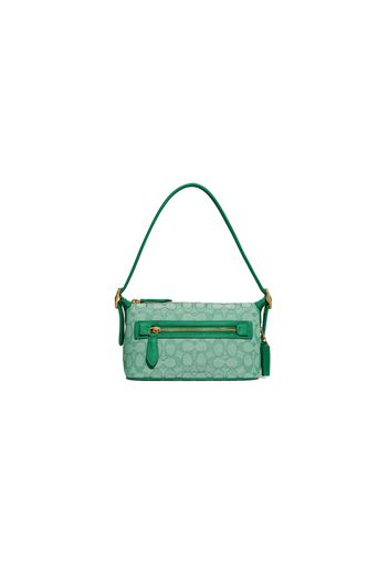 Coach Demi Bag In Signature Jacquard Brass/Green