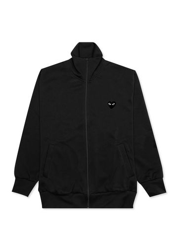 Comme des Garcons Play Big Black Heart Zip Up Sweatshirt Black