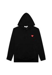 Comme des Garcons Play Red Heart Hoodie Black