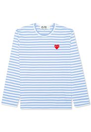 Comme des Garcons Play Pastelle Striped L/S T-shirt Blue/White
