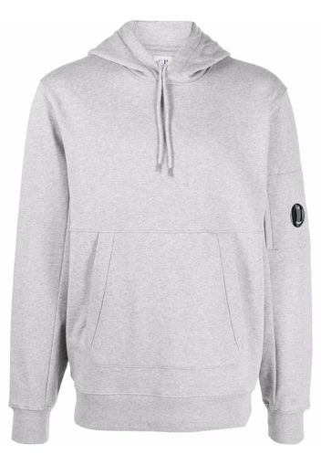 C.P. Company Diagonal Raised Fleece Pullover Hoodie Grey Melange