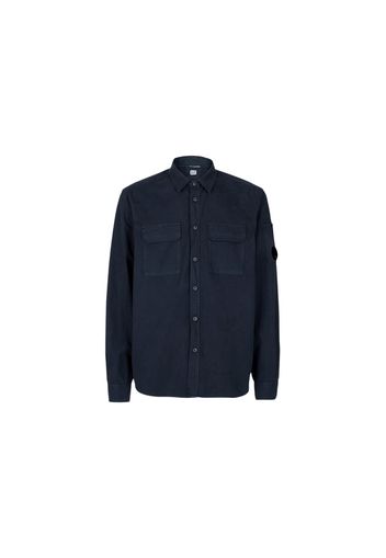 C.P. Company Gaberdine Buttoned Shirt Total Eclipse-Blue