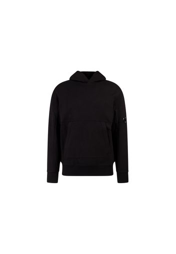 C.P. Company Diagnol Raised Fleece Hoodie Black