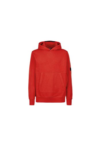 C.P. Company Diagonal Raised Fleece Hoodie Fiery Red