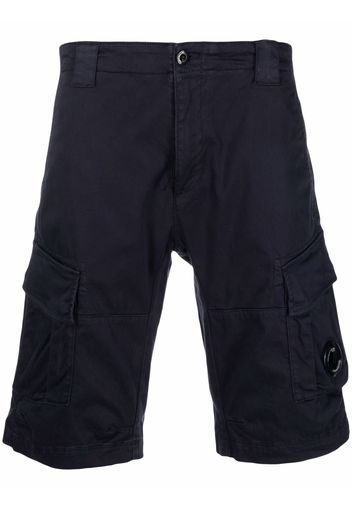 C.P. Company Stretch Sateen Cargo Shorts Total Eclipse Blue