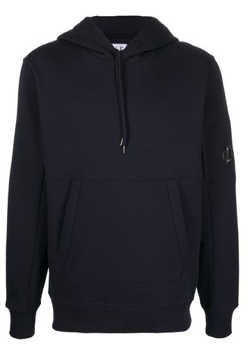 C.P. Company Diagonal Raised Fleece Pullover Hoodie Total Eclipse Blue