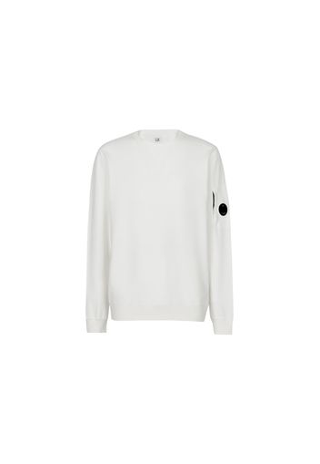 C.P. Company Light Fleece Crewneck Sweatshirt White