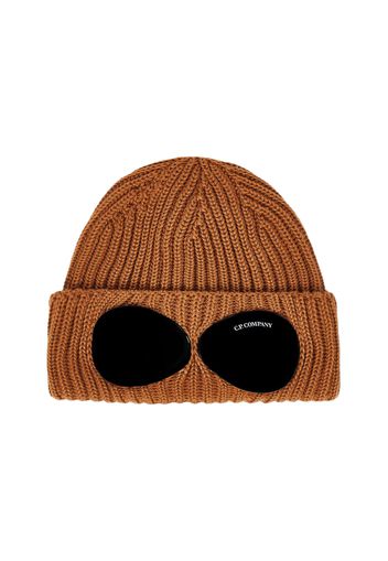 C.P. Company Cotton Goggle Beanie Bronze Brown