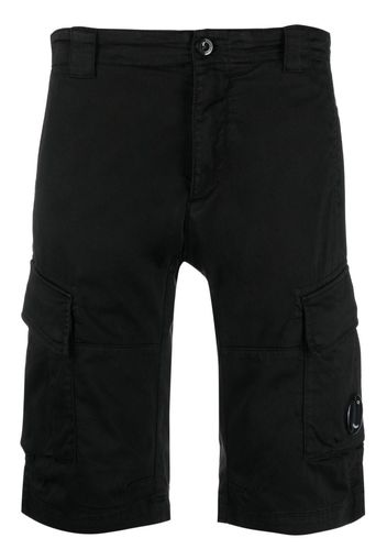 C.P. Company Stretch Sateen Cargo Shorts Black