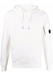 C.P. Company Diagonal Raised Fleece Pullover Hoodie Gauze White