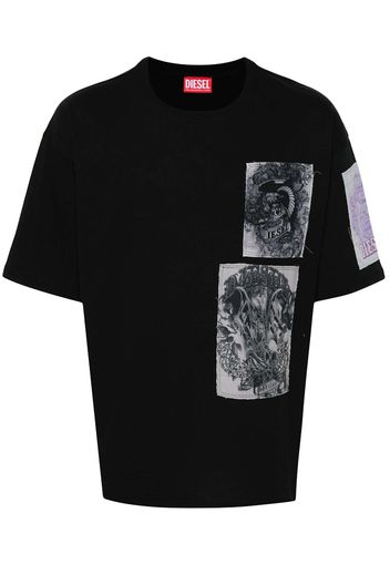 Diesel T-Boxt-Slits-Q10 T-Shirt Deep/Black