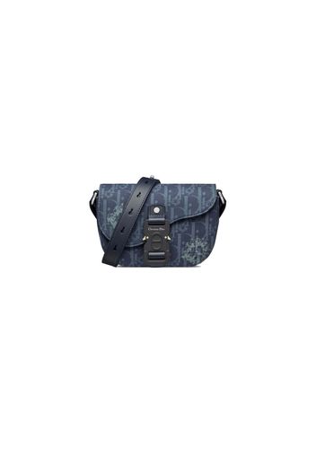 Dior Saddle Pouch with Strap Denim Blue