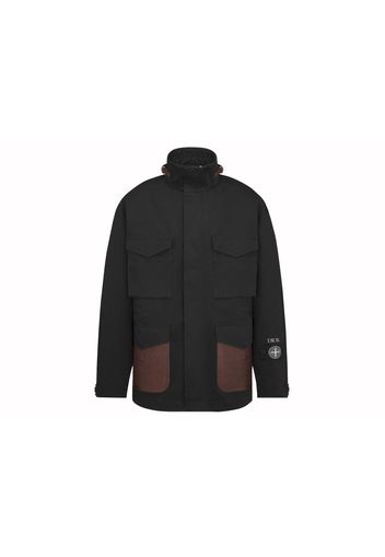 Dior x Stone Island Cotton-Blend Satin Jacket Black