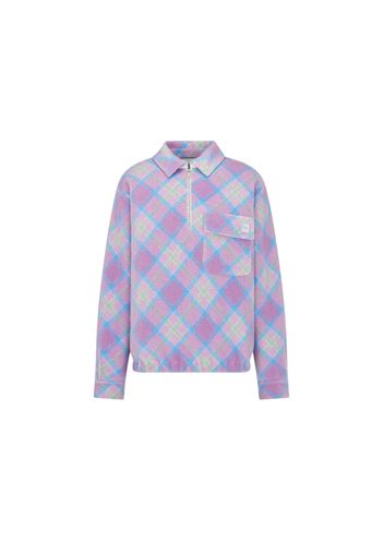 Dior x ERL Tartan Zip Sweatshirt Purple