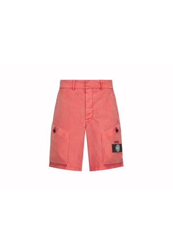 Dior x Stone Island Cotton-Blend Satin Bermuda Shorts Red