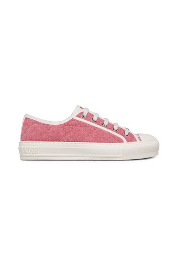 Dior Walk'N'Dior Low Top Pink Faded Cannage Embroidered Denim (Women's)