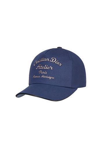 Dior "Christian Dior Atelier" Baseball Cap Blue Cotton Canvas