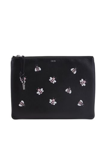 Dior x Kaws Pouch Pink Bees Black