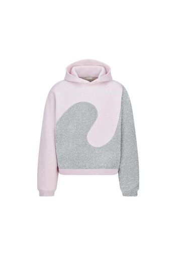 Dior x ERL Hooded Relaxed Fit Sweatshirt Pink Heathered Cotton Fleece