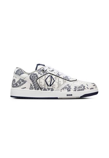 Dior B27 Low White Navy Blue CD Paisley White Dior Oblique