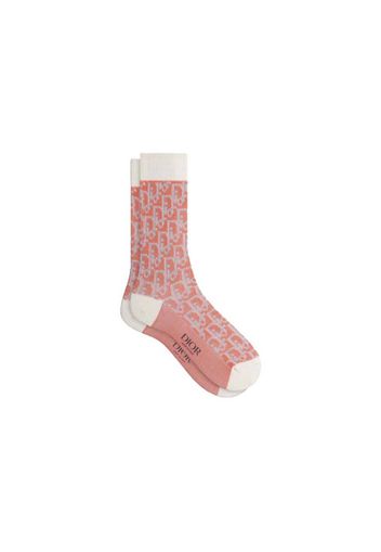 Dior Oblique Socks White/Coral