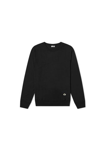 Dior x KAWS Bee Logo Wool Knit Crewneck Black