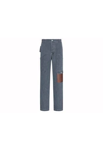 Dior x Stone Island Cotton Canvas Cargo Jeans Gray